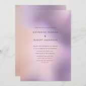 Moderne uitnodiging tot weddenschappen in metallis (Voorkant / Achterkant)