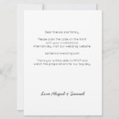 Moderne uitnodiging tot weduwen met QR-code (Achterkant)