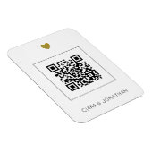 Moderne uitnodiging tot weduwen met QR-code Magneet (Rechterzijde)