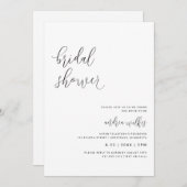 Moderne Uitnodiging van de Bridal met QR-code (Voorkant / Achterkant)