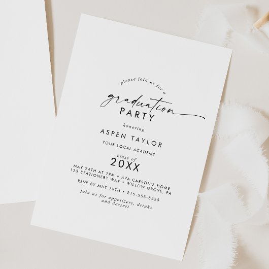 Moderne Uitnodiging van de GraduPartij van de Manu