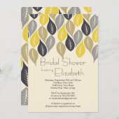 Moderne uitnodiging van de Herfst van Leaf Bridal (Voorkant / Achterkant)