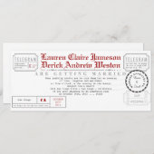 Moderne uitnodiging van de Lengte van het Tea van  (Voorkant / Achterkant)