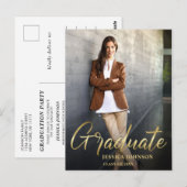 Moderne Uitnodiging van de Partij van de Graduatie (Voorkant / Achterkant)