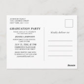 Moderne Uitnodiging van de Partij van de Graduatie (Achterkant)