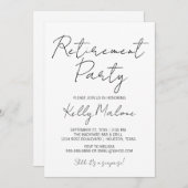 Moderne uitnodiging van de Partij voor Calligrafie (Voorkant / Achterkant)