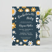 Moderne uitnodiging van Floral Bachelorette (Staand voorkant)