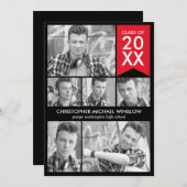 Moderne uitnodiging van het Afstuderen van de vlag (Voorkant / Achterkant)