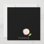 Moderne uitnodiging van het blote bloem Bridal (Achterkant)