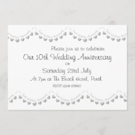 Moderne uitnodiging voor 10e trouwdag