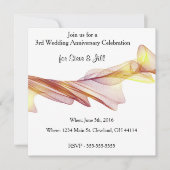 Moderne uitnodiging voor 3e trouwdag jubileum (Voorkant)