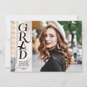 Moderne uitnodiging voor aankondiging Afstuderen f (Voorkant)