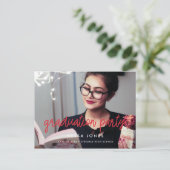 Moderne uitnodiging voor afgestudeerden fotograaf (Staand voorkant)