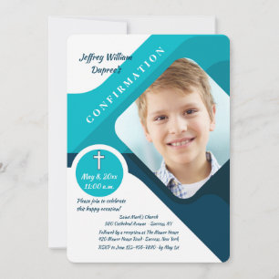 Moderne uitnodiging voor bevestiging foto's zonder