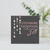 Moderne uitnodiging voor Birthday Party (Staand voorkant)