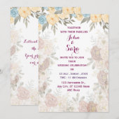 Moderne uitnodiging voor bruiloft (Voorkant / Achterkant)