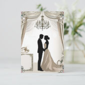 Moderne uitnodiging voor bruiloft (Staand voorkant)