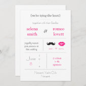 Moderne uitnodiging voor bruiloft (Voorkant / Achterkant)