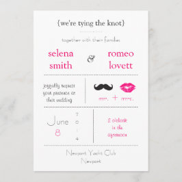 Moderne uitnodiging voor bruiloft