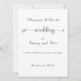 Moderne uitnodiging voor bruiloft