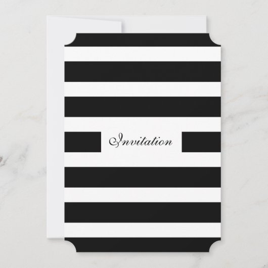 Moderne uitnodiging voor bruiloft in zwart-wit (Voorkant)