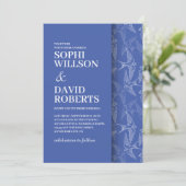 Moderne uitnodiging voor bruiloft met slikpatroon (Staand voorkant)