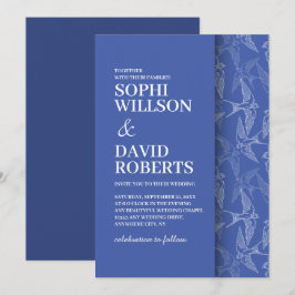 Moderne uitnodiging voor bruiloft met slikpatroon