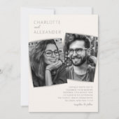 Moderne uitnodiging voor bruiloft op internet (Voorkant)