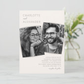 Moderne uitnodiging voor bruiloft op internet (Staand voorkant)