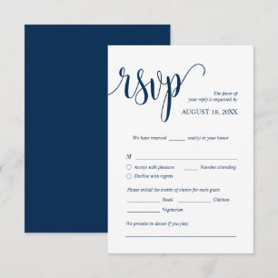 Moderne uitnodiging voor bruiloft RSVP Ingesloten  Informatiekaartje