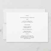 Moderne uitnodiging voor bruiloft via witte en zwa (Achterkant)