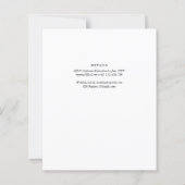 Moderne uitnodiging voor bruiloft via witte en zwa (Achterkant)