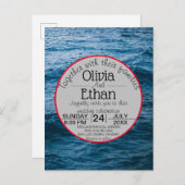 Moderne uitnodiging voor de scheepvaart (Voorkant / Achterkant)