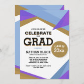 Moderne uitnodiging voor diploma-uitreiking (Voorkant / Achterkant)