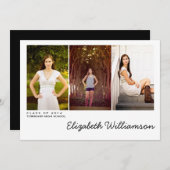 Moderne uitnodiging voor drie fotograaf (Voorkant / Achterkant)