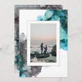 Moderne uitnodiging voor een fotoweddenschap Abstr (Voorkant / Achterkant)