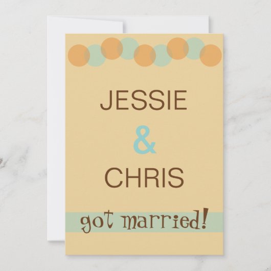 Moderne uitnodiging voor een informeel trouwfeest (Voorkant)