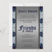 Moderne uitnodiging voor een middeleeuwse themapar (Achterkant)