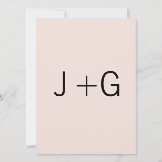 Moderne uitnodiging voor een monogram huwelijk - R (Achterkant)