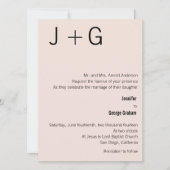 Moderne uitnodiging voor een monogram huwelijk - R (Voorkant)