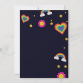 Moderne uitnodiging voor een viering van de regenb (Achterkant)