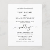 Moderne uitnodiging voor eenvoudige budgetvriendel (Voorkant)