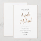 Moderne uitnodiging voor eenvoudige weddenschappen (Voorkant / Achterkant)