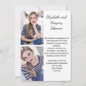 Moderne uitnodiging voor eindexamen met 3 foto's (Achterkant)