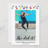 Moderne uitnodiging voor foto van Afstuderen in kl (Voorkant)