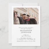 Moderne uitnodiging voor fotocollage Graduation Pa (Achterkant)