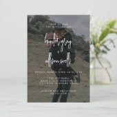 Moderne uitnodiging voor fotoweddenschappen (Staand voorkant)