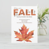 Moderne uitnodiging voor Herfst binnenpartij (Staand voorkant)