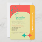 Moderne uitnodiging voor het uitzenden van huwelij (Voorkant)