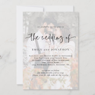 Moderne uitnodiging voor het uitzenden van QR-code